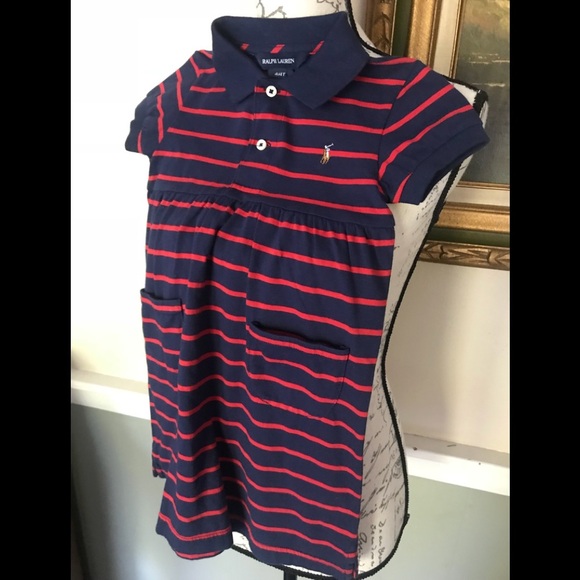 Ralph Lauren NEW Striped Polo Pocket Dress 4T - Picture 3 of 4